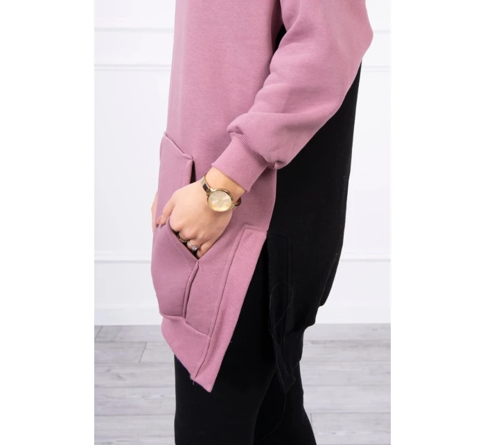 model 21752970 tmavě růžové šaty s kapucí - K-Fashion