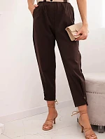 Kalhoty Summer Punto se zapínáním na nohavice hnědý