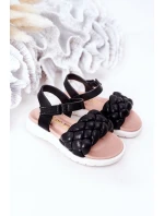 Dětské Pletené Sandály Černé model 21555204 - Boto Dětské Pletené Sandály Černé model 21555204 - Boto