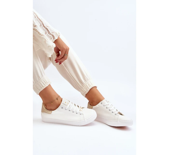 Dámské tenisky z ekologické kůže bílé Tiraelle