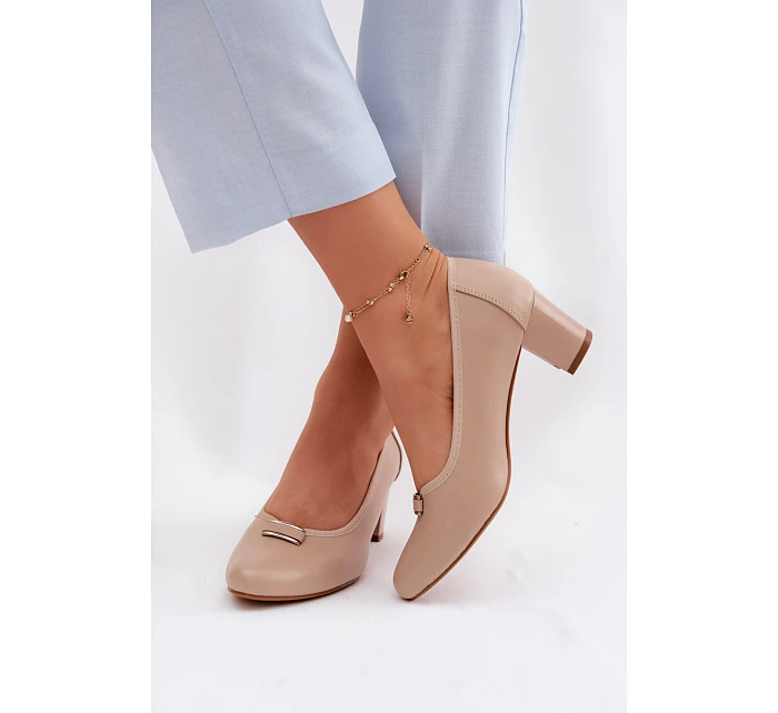 Lodičky na podpatku Vinceza béžové Lodičky na podpatku Vinceza béžové
