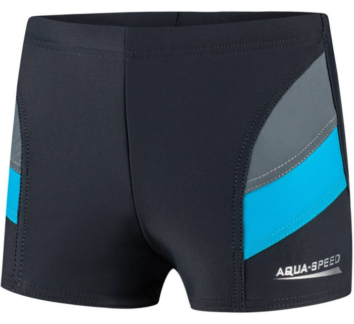 AQUA SPEED Plavecké šortky Andy Grey/Blue Pattern 32