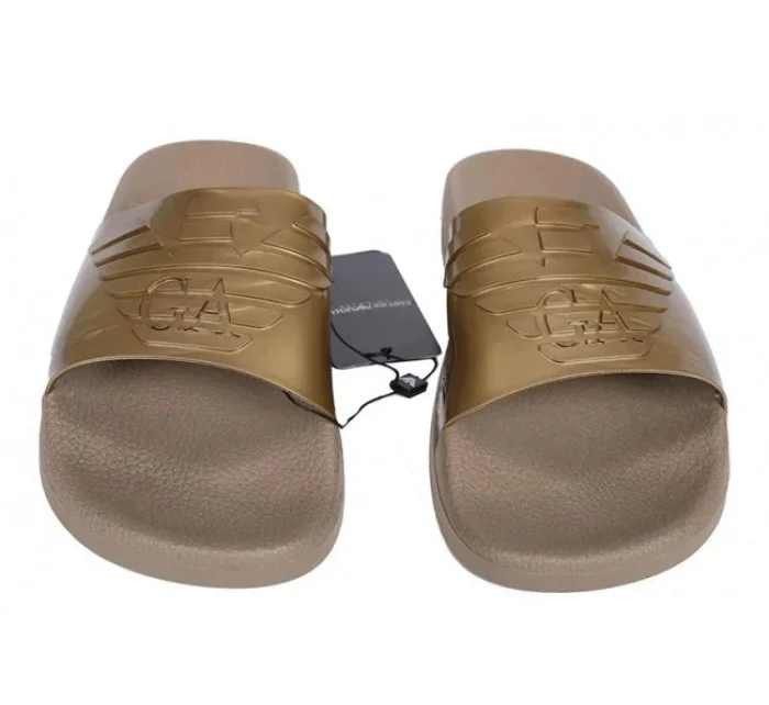 Pantofle X4PS02 zlatá - Emporio Armani Pantofle X4PS02 zlatá - Emporio Armani