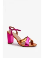 Sandály na podpatku model 198680 Step in style Sandály na podpatku model 198680 Step in style