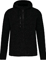 Kariban ProAct PA 365 Pánská pletená fleecová bunda s kapucí 20.P365 dark grey melange