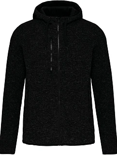 PA 365 Pánská pletená fleecová bunda s kapucí model 22423389 dark grey melange - Kariban ProAct