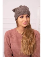 Dámská čepice mocca model 18752455 - K-Fashion Dámská čepice mocca model 18752455 - K-Fashion