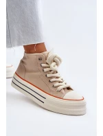 Dámské tenisky na platformě béžové Aineri Dámské tenisky na platformě béžové Aineri