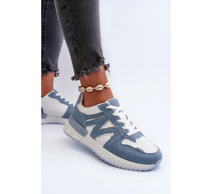 Dámské džínové tenisky z ekokůže modré model 21657606 - Boto