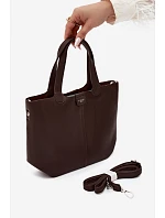 Kožená kabelka v hnědé model 22220927 - Flora&Co Kožená kabelka v hnědé model 22220927 - Flora&Co