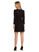 K148 Trapézové šaty - lahvově zelené