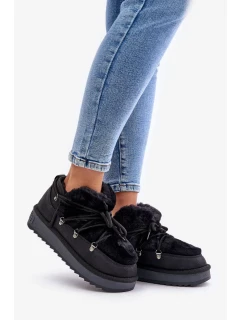 Nízké Sněhule Na Platformě S Kožešinou D.Franklin DFSH370011 Černé