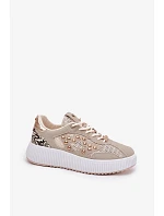 Dámská sportovní obuv YY-157 béžová s bílou - Step in style