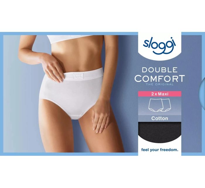 sloggi Double Comfort Maxi 2P - BLACK - SLOGGI BLACK - SLOGGI
