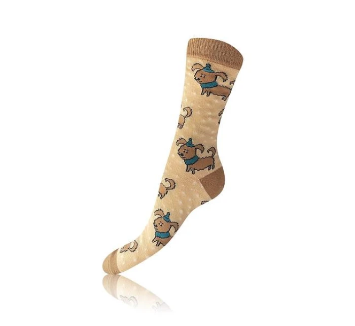 Dárková krabička zábavných crazy ponožek 4 páry CRAZY SOCKS BOX - BELLINDA - červená