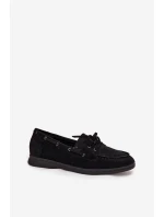 Polobotky Dámské Ploché S Šněrováním Černé model 21709691 - Boto