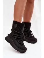 Kožené sněhule na platformě Lee Cooper LCJ-25-12-3660 Černé