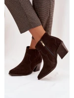 Kožené kožené boty Z Zázvoru Kakaové Zazoo 3153