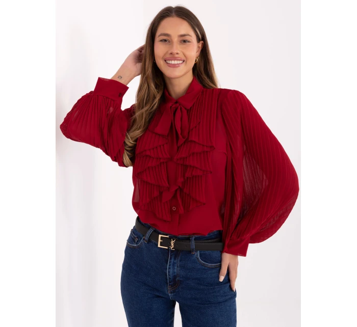 MI KS košile A2818.09 bordó