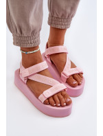 Dámské sandály na platformě Big Star Pink