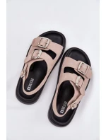 Dámské semišové sandály s přezkami Big Star – světle růžové Dámské semišové sandály s přezkami Big Star – světle růžové