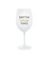 BABIČČINA TEKUTÁ TERAPIE - bílá sklenice na víno 350 ml BABIČČINA TEKUTÁ TERAPIE - bílá sklenice na víno 350 ml