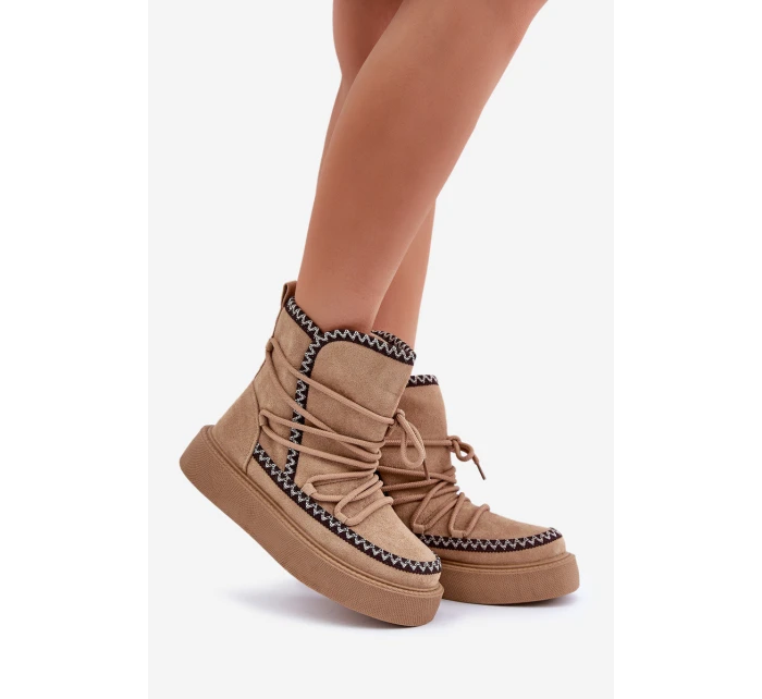 Dámské Sněhule S Na Platformě Hnědé model 21680237 - Boto Dámské Sněhule S Na Platformě Hnědé model 21680237 - Boto