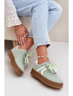 Dámské Tenisky Na Platformě S Ozdobami Zelené model 21688382 - Boto Dámské Tenisky Na Platformě S Ozdobami Zelené model 21688382 - Boto