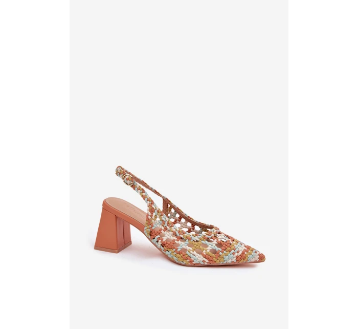 Sandály S Pletením Na Podpatku Mmultikolor Ebina Sandály S Pletením Na Podpatku Mmultikolor Ebina