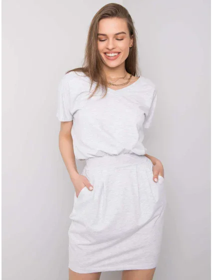 Sukienka RV SK model 20306547 jasny szary - FPrice Sukienka RV SK model 20306547 jasny szary - FPrice