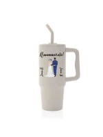 Personalizovaná termoska s barevným víčkem s novomanželským párem 