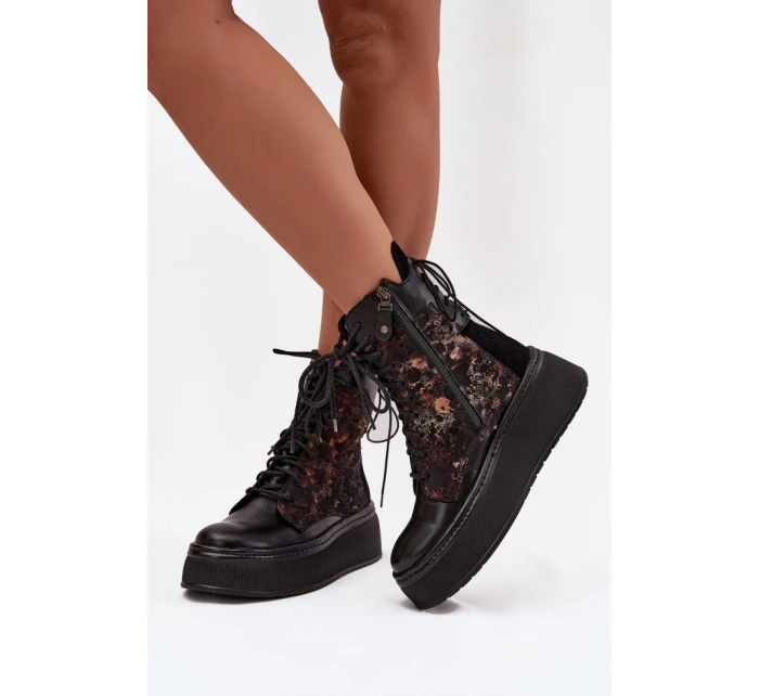 Boty na široké podrážce model 219393 Step in style Boty na široké podrážce model 219393 Step in style