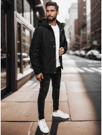 Pánská přechodná bunda s kapucí černá Dstreet TX4997