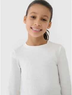 Dívčí úzký top s dlouhým rukávem 4F 4FJWSS25TLONF430-11S