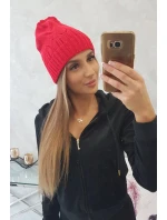 Dámská čepice Irmina model 18751863 červená - K-Fashion Dámská čepice Irmina model 18751863 červená - K-Fashion