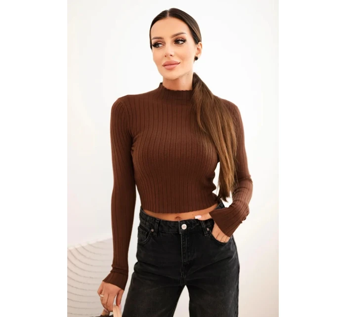 Dámské pruhované šaty s rolákem a ozdobnými knoflíky bordová