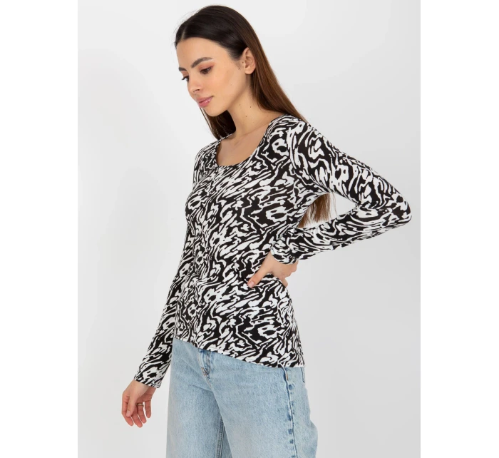 Dámská halenka LK BZ 509198 1.49P bílá a černá - FPrice