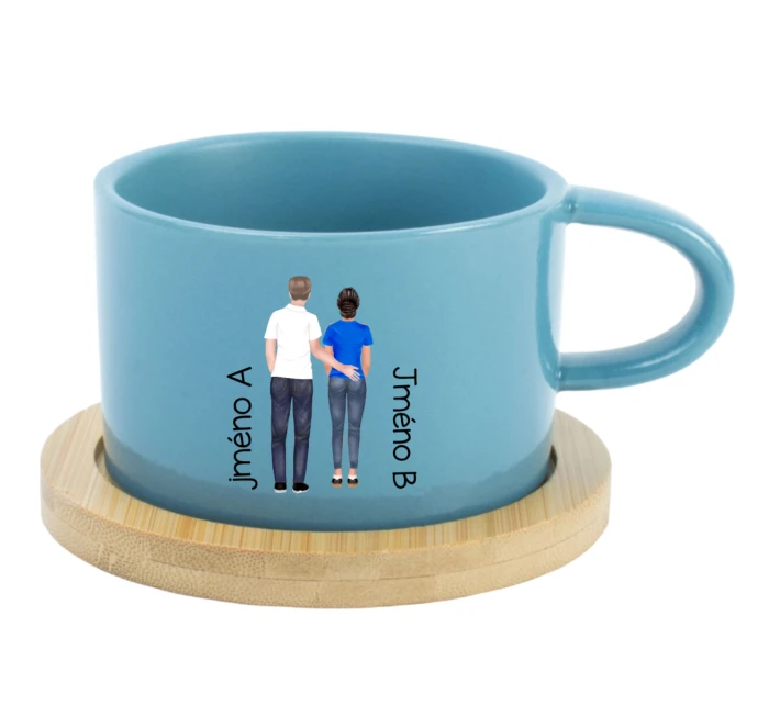 Personalizovaný keramický hrníček Makronka s párem Personalizovaný keramický hrníček Makronka s párem