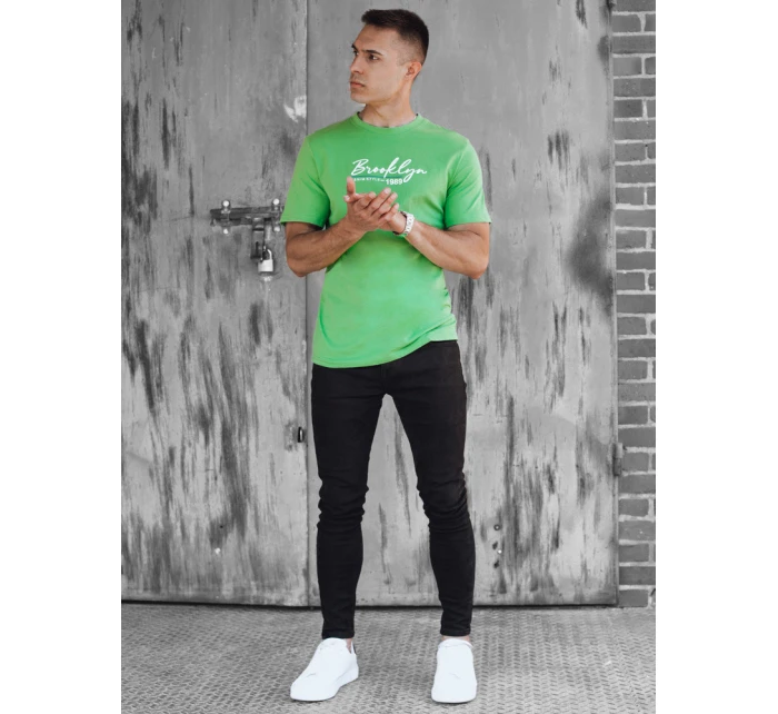 Pánské zelené tričko s potiskem FashionStreet RX5405