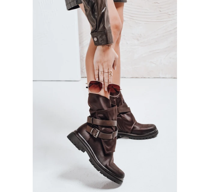 FashionStreet hnědé dámské boty ZY1143 FashionStreet hnědé dámské boty ZY1143