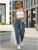 Dámské džíny mom fit s vysokým pasem modré FashionStreet UY2933