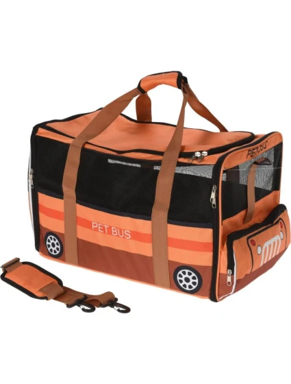 PŘEPRAVKA PRO ZVÍŘATA 52X30X32,5CM PET BUS ORANŽOVÁ