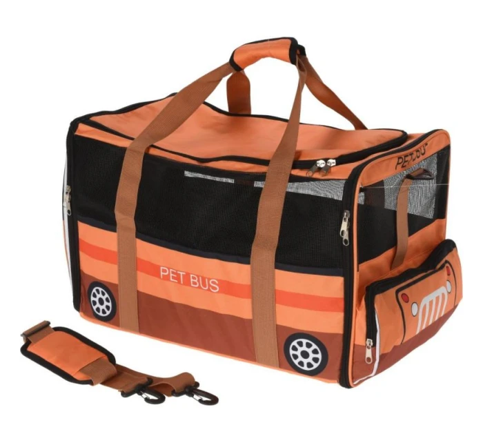 PŘEPRAVKA PRO ZVÍŘATA 52X30X32,5CM PET BUS ORANŽOVÁ