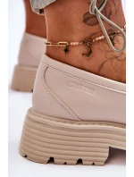 Kožené mokasínové boty Big Star LL274581 Béžová