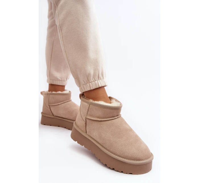 semišové nízké sněhule jasně béžové model 21638825 - Boto semišové nízké sněhule jasně béžové model 21638825 - Boto