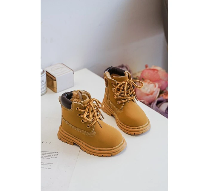 Dětské Trapery Botky Na Zip Camel model 21639884 - Boto