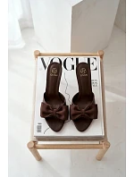 Dámské lodičky na podpatku s mašlí Čokoládové Jelessa Dámské lodičky na podpatku s mašlí Čokoládové Jelessa