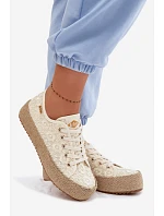 Krajkové tenisky na platformě  Béžové model 22102788 - Lee Cooper