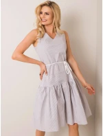 Šaty LK SK 508215.30P bílá šedá