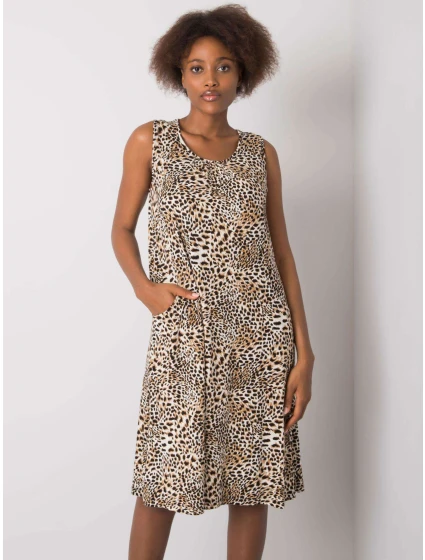 Sukienka TO SK czarno beżowy model 21365428 - FPrice Sukienka TO SK czarno beżowy model 21365428 - FPrice